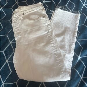 Madewell white cropped jeans